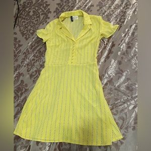 Yellow dress with small polka dots. BRAND NEW NEVER WORN